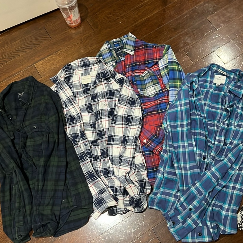 American Eagle flannels, All size small